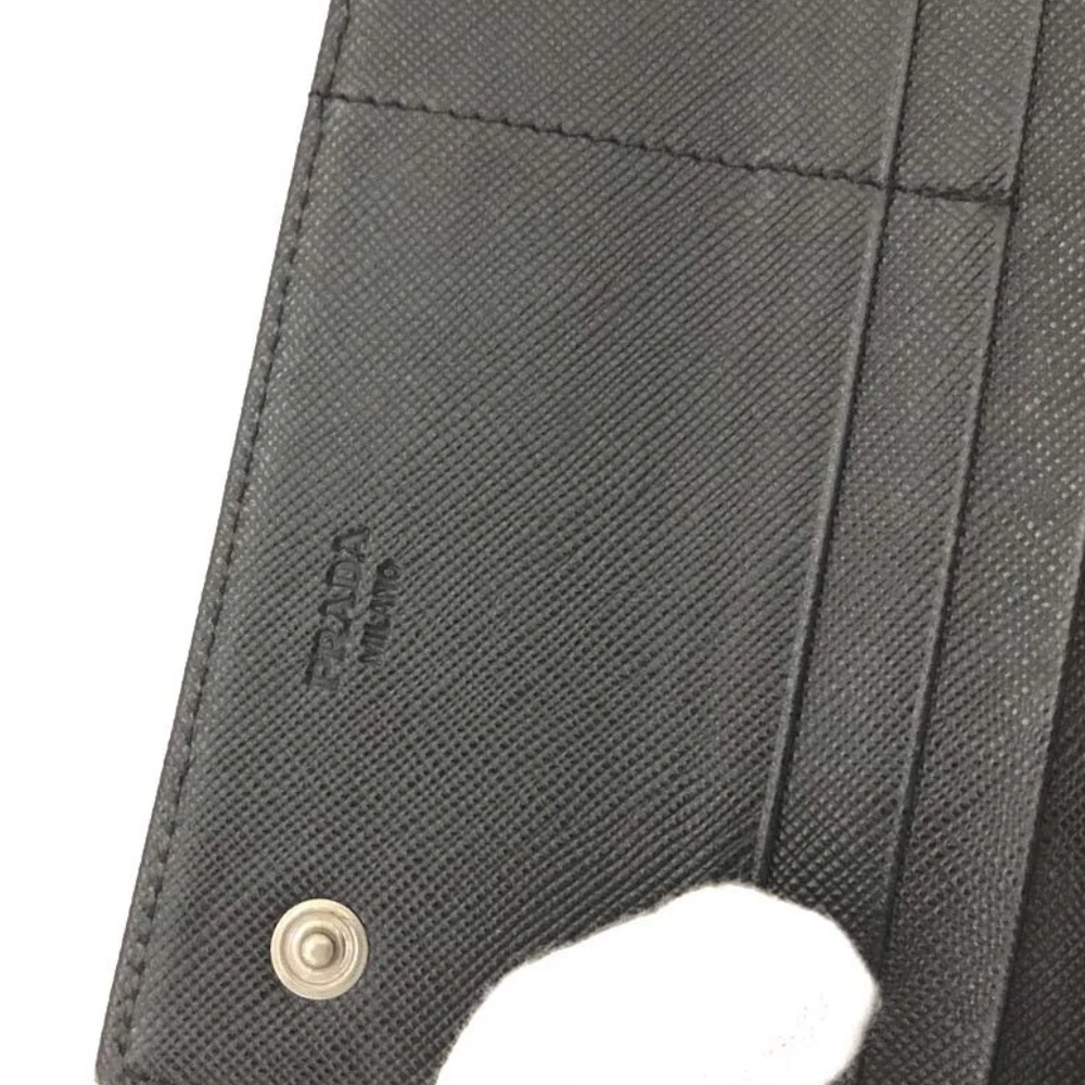 Prada Tessuto Nylon Triangle Prada Logo Black Nylon Wallet Chic Fashion Handmade - Picture 8 of 13